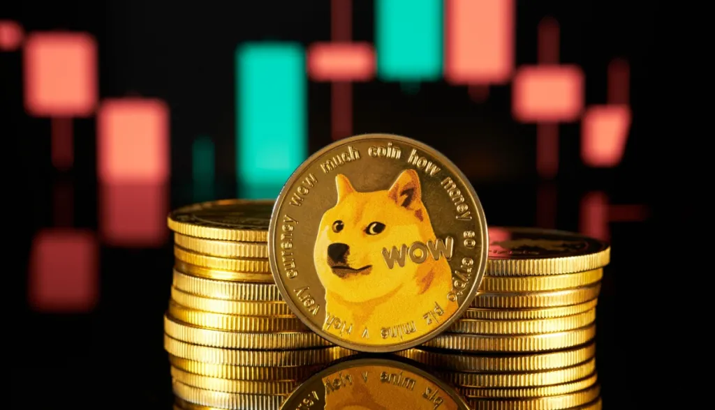 Dogecoin dispara 16% enquanto Bitcoin e Ethereum alcançam topo mensal